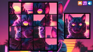 Скриншот 2 к игре OG Puzzlers: Synthwave Cats