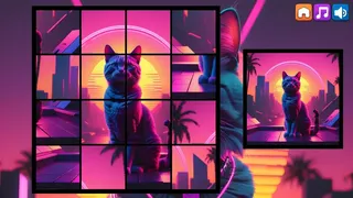 Скриншот 4 к игре OG Puzzlers: Synthwave Cats