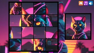 Скриншот 5 к игре OG Puzzlers: Synthwave Cats