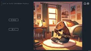 Скриншот 1 к игре Just a Cute Capybara Puzzle