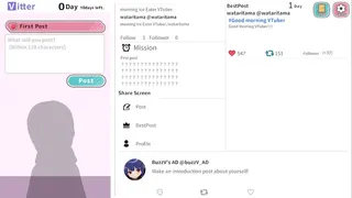 Скриншот 3 к игре バズってVTuber ゲームでいいから万バズしたい！(BUZZtte VTuber-I want to go viral, even if it's just in a game!)