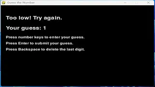 Скриншот 1 к игре Mini Game：Guess numbers