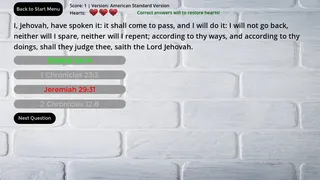 Скриншот 2 к игре Bible Verse Challenge