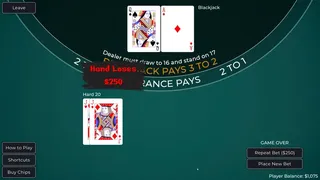 Скриншот 8 к игре Player vs. Dealer Blackjack