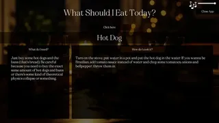 Скриншот 1 к игре What Should I Eat