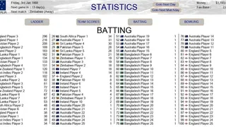 Скриншот 8 к игре Test Cricket Manager