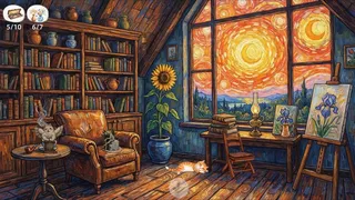 Скриншот 2 к игре Meow Time Machine: VAN GOGH Plus