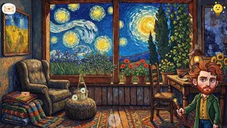 Скриншот 3 к игре Meow Time Machine: VAN GOGH Plus