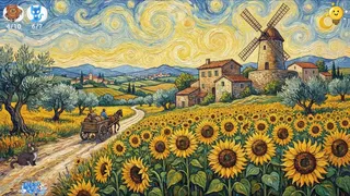 Скриншот 7 к игре Meow Time Machine: VAN GOGH Plus