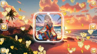 Скриншот 1 к игре Lovely Anime Puzzle: Summer