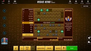 Скриншот 2 к игре Vegas Keno от Pokerist