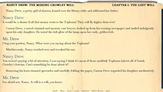 Скриншот 1 к игре Nancy Drew: The Missing Crowley Will