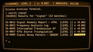 Скриншот 1 к игре Silence Archives Terminal