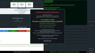 Скриншот 1 к игре Provisional Authority: An AI Governance Simulation