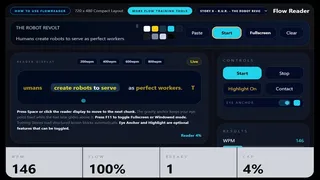 Скриншот 1 к игре Flow Reader — Speed Reading Trainer