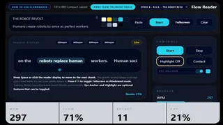 Скриншот 2 к игре Flow Reader — Speed Reading Trainer