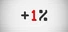 +1%