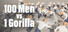 100 Men vs 1 Gorilla