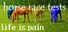 Horse Race Tests: Life is Pain