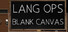 Lang Ops: Blank Canvas