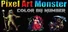 Pixel Art Monster - Color by Number