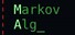 Markov Alg