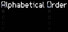 Alphabetical Order