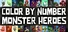 Color by Number - Monster Heroes