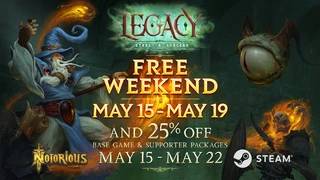 Первая скидка и бесплатные выходные для Legacy: Steel & Sorcery